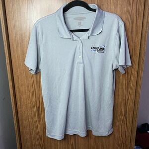 Performance Polo Men M Grey Dynamic Aerospace Logo Shirt